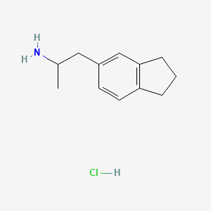 molecular formula C12H18ClN B592866 5-(2-氨基丙基)-2,3-二氢-1H-茚满盐酸盐 CAS No. 152623-95-5