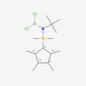 molecular formula C15H27Cl2NSiZr- B592869 Dimethylsilyl (T-butylamido) tetramethylcyclopentadienyl zirconium dichloride CAS No. 135425-89-7