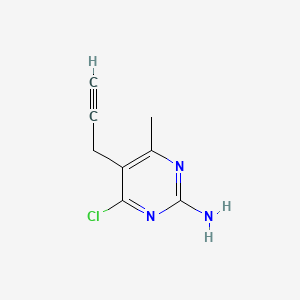 molecular formula C8H8ClN3 B592877 4-Chloro-6-methyl-5-(2-propynyl)-2-pyrimidinamine CAS No. 132938-37-5