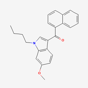molecular formula C24H23NO2 B592892 JWH 073 6-methoxyindole analog CAS No. 1869980-05-1