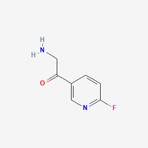 molecular formula C7H7FN2O B592894 2-Amino-1-(6-fluoro-3-pyridinyl)ethanone CAS No. 136592-27-3