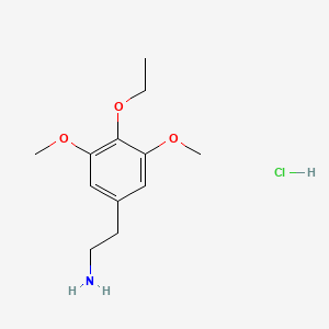 molecular formula C12H20ClNO3 B592906 Escaline (chlorhydrate) CAS No. 3166-82-3