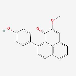 molecular formula C20H14O3 B592919 9-(4-羟基苯基)-2-甲氧基-1H-菲萘-1-酮 CAS No. 204134-70-3