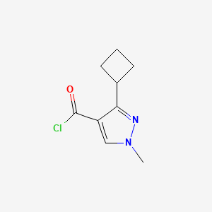 molecular formula C9H11ClN2O B592920 3-Cyclobutyl-1-methyl-1h-pyrazole-4-carbonyl chloride CAS No. 137614-14-3