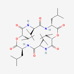 molecular formula C32H56N4O8 B592931 环(L-Hmb-D-Val-D-Leu-L-Hmb-L-Val-L-Leu-) CAS No. 1803-67-4
