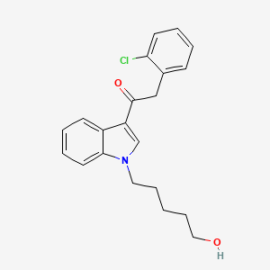 molecular formula C21H22ClNO2 B592940 JWH 203 N-(5-hydroxypentyl) metabolite CAS No. 1843184-37-1