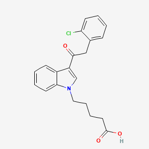 molecular formula C21H20ClNO3 B592942 JWH 203 N-pentanoic acid metabolite CAS No. 1449675-70-0
