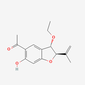 molecular formula C15H18O4 B592946 反式-2,3-二氢-3-乙氧基尤帕林 CAS No. 1015698-14-2