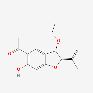 molecular formula C15H18O4 B592946 trans-2,3-Dihidro-3-etoxi-euparina CAS No. 1015698-14-2