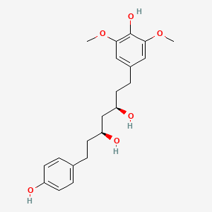 molecular formula C21H28O6 B592949 Diarylcomosol III CAS No. 1452487-93-2