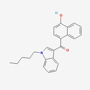 molecular formula C24H23NO2 B592962 JWH 081 4-羟基萘基代谢物 CAS No. 1393345-76-0