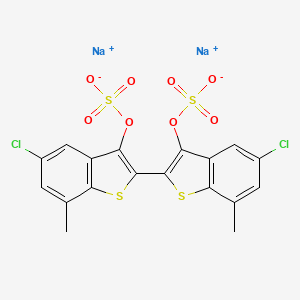 molecular formula C18H10Cl2Na2O8S4 B592974 Solubilised Vat Violet 2 CAS No. 10126-91-7