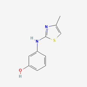molecular formula C10H10N2OS B592981 3-(4-Methylthiazol-2-ylamino)phenol CAS No. 1843-19-2