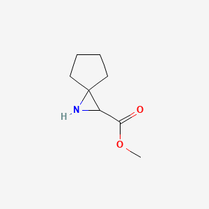 molecular formula C8H13NO2 B592984 Methyl 1-azaspiro[2.4]heptane-2-carboxylate CAS No. 139618-93-2