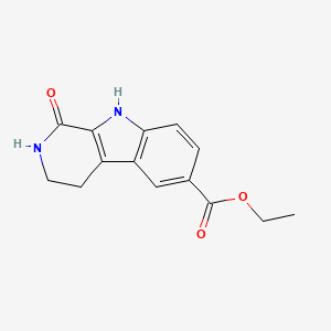 molecular formula C14H14N2O3 B592987 1-氧代-2,3,4,9-四氢-1H-吡啶并[3,4-b]吲哚-6-甲酸乙酯 CAS No. 1967-75-5