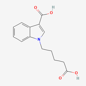 molecular formula C14H15NO4 B592997 1-(4-Carboxybutyl)indole-3-carboxylic acid CAS No. 1630022-95-5