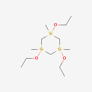 molecular formula C12H30O3Si3 B592999 1,3,5-Triethoxy-1,3,5-trimethyl-1,3,5-trisilinane CAS No. 1747-56-4