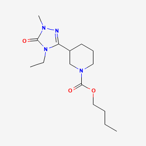 molecular formula C15H26N4O3 B5930061 butyl 3-(4-ethyl-1-methyl-5-oxo-4,5-dihydro-1H-1,2,4-triazol-3-yl)piperidine-1-carboxylate 