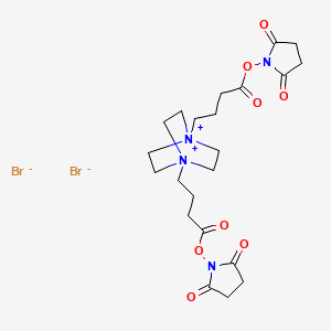 molecular formula C22H32Br2N4O8 B593007 DC4 Crosslinker CAS No. 1374647-94-5