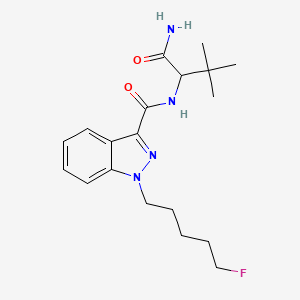 molecular formula C19H27FN4O2 B593013 5-氟-adb-pinaca，(+/-) CAS No. 1863065-90-0