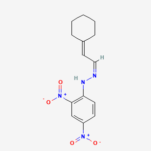 molecular formula C14H16N4O4 B593023 Cyclohexylideneacetaldehyde (2,4-dinitrophenyl)hydrazone CAS No. 1713-64-0