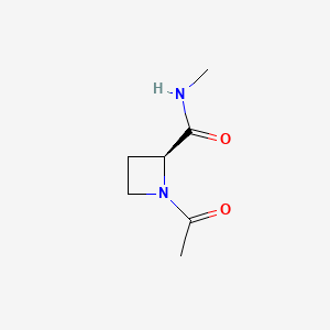 molecular formula C7H12N2O2 B593033 (S)-1-Acetyl-N-methylazetidine-2-carboxamide CAS No. 132663-36-6