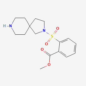 molecular formula C16H22N2O4S B5930517 methyl 2-(2,8-diazaspiro[4.5]dec-2-ylsulfonyl)benzoate hydrochloride 