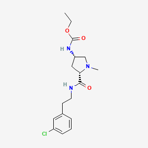 molecular formula C17H24ClN3O3 B5930752 ethyl [(3S,5S)-5-({[2-(3-chlorophenyl)ethyl]amino}carbonyl)-1-methylpyrrolidin-3-yl]carbamate 