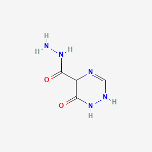 molecular formula C4H7N5O2 B593087 6-Oxo-1,2,5,6-tetrahydro-1,2,4-triazine-5-carbohydrazide CAS No. 128070-25-7