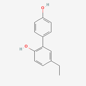 molecular formula C14H14O2 B593088 5-Ethylbiphenyl-2,4'-diol CAS No. 131844-67-2