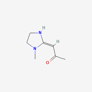 molecular formula C7H12N2O B593109 1-(1-Methylimidazolidin-2-ylidene)propan-2-one CAS No. 135586-32-2