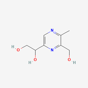 molecular formula C8H12N2O3 B593119 1-(6-(Hydroxymethyl)-5-methylpyrazin-2-yl)ethane-1,2-diol CAS No. 130443-94-6