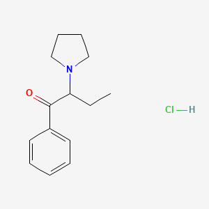 molecular formula C14H20ClNO B593151 alpha-Pyrrolidinobutiophenone hydrochloride CAS No. 13415-54-8