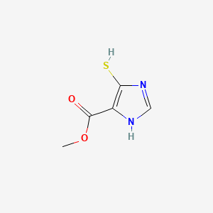 molecular formula C5H6N2O2S B593160 methyl 4-sulfanyl-1H-imidazole-5-carboxylate CAS No. 138428-69-0