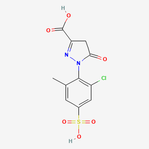 molecular formula C11H9ClN2O6S B593173 1-(2-Chloro-6-methyl-4-sulfophenyl)-5-oxo-4,5-dihydro-1H-pyrazole-3-carboxylic acid CAS No. 125437-42-5