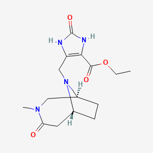 molecular formula C15H22N4O4 B5931796 ethyl 5-{[(1S*,6R*)-3-methyl-4-oxo-3,9-diazabicyclo[4.2.1]non-9-yl]methyl}-2-oxo-2,3-dihydro-1H-imidazole-4-carboxylate 