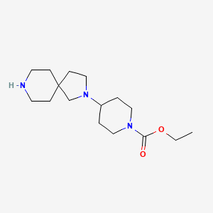 molecular formula C16H29N3O2 B5931854 ethyl 4-(2,8-diazaspiro[4.5]dec-2-yl)-1-piperidinecarboxylate dihydrochloride 