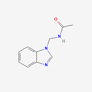 molecular formula C10H11N3O B593193 N-(1H-Benzimidazol-1-ylmethyl)acetamide CAS No. 133478-75-8