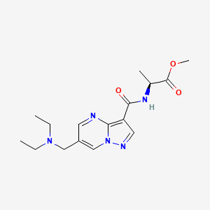 molecular formula C16H23N5O3 B5932040 methyl N-({6-[(diethylamino)methyl]pyrazolo[1,5-a]pyrimidin-3-yl}carbonyl)-L-alaninate 