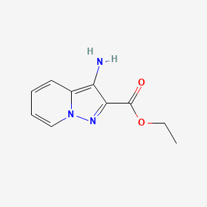 molecular formula C10H11N3O2 B593205 Ethyl 3-aminopyrazolo[1,5-a]pyridine-2-carboxylate CAS No. 136548-63-5