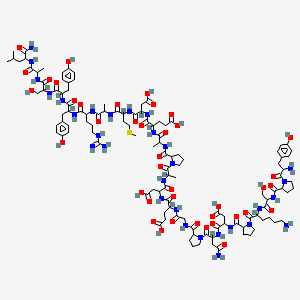 molecular formula C116H170N30O40S B593206 H-DL-Tyr-DL-Pro-DL-Ser-DL-Lys-DL-Pro-DL-Asp-DL-Asn-DL-Pro-Gly-DL-Glu-DL-Asp-DL-Ala-DL-Pro-DL-Ala-DL-Glu-DL-Asp-DL-Met-DL-Ala-DL-Arg-DL-Tyr-DL-Tyr-DL-Ser-DL-Ala-DL-Leu-NH2 CAS No. 131448-51-6