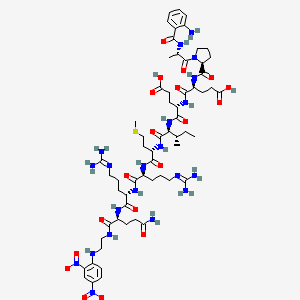 molecular formula C61H93N21O19S B593224 Abz-Ala-Pro-Glu-Glu-Ile-Met-Arg-Arg-Gln-EDDnp CAS No. 824405-61-0