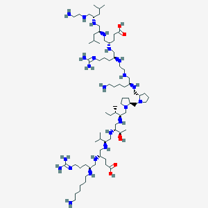 molecular formula C142H230N36O44S B593225 Ac-calpastatin (184-210) CAS No. 79079-11-1