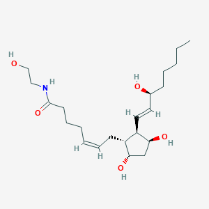 molecular formula C22H39NO5 B593229 11beta-PGF2alpha-EA CAS No. 714966-38-8