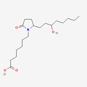 molecular formula C19H35NO4 B593249 7-[2-(3-Hydroxyoctyl)-5-oxopyrrolidin-1-YL]heptanoic acid CAS No. 64054-40-6