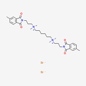 molecular formula C34H48Br2N4O4 B593257 二甲基-W84 二溴化物 CAS No. 402475-33-6
