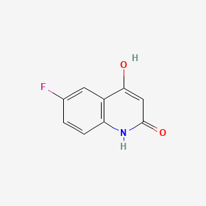 molecular formula C9H6FNO2 B593268 6-氟-2,4-二羟基喹啉 CAS No. 1677-37-8