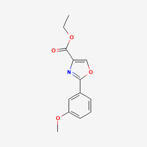 molecular formula C13H13NO4 B593269 Ethyl 2-(3-methoxyphenyl)oxazole-4-carboxylate CAS No. 132089-44-2