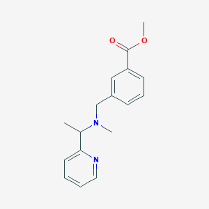 molecular formula C17H20N2O2 B5932748 methyl 3-{[methyl(1-pyridin-2-ylethyl)amino]methyl}benzoate 