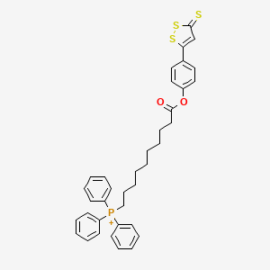 molecular formula C37H38O2PS3 B593275 [10-Oxo-10-[4-(5-sulfanylidenedithiol-3-yl)phenoxy]decyl]-triphenylphosphanium CAS No. 1429173-57-8